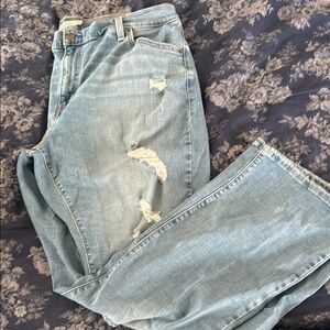 Levi's High Waisted Distressed Jeans